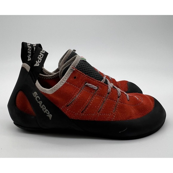 Scarpa Thunder Red Rust Women's Rock Climbing Shoes Size 10.5-11 Lace Up - Picture 1 of 8